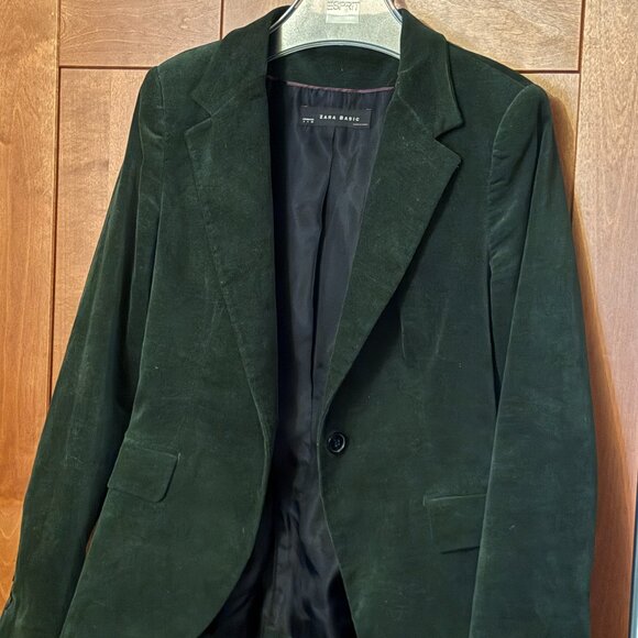 Zara Jackets & Blazers - Zara Woman Sz 10 Corduroy Tailored Jacket Green